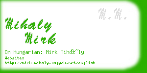 mihaly mirk business card